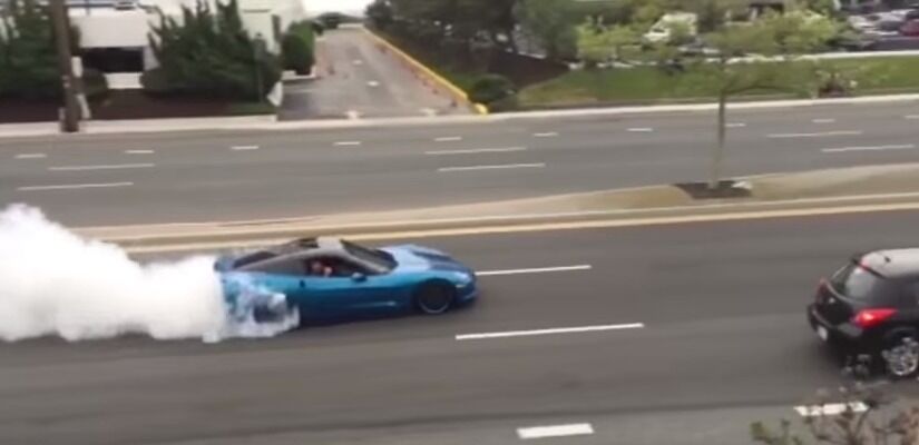 Pulling on the Highway LIKE A BOSS in a CORVETTE YouTube